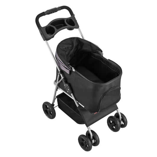 Pet stroller 35 lbs capacity - 4 wheels with brake