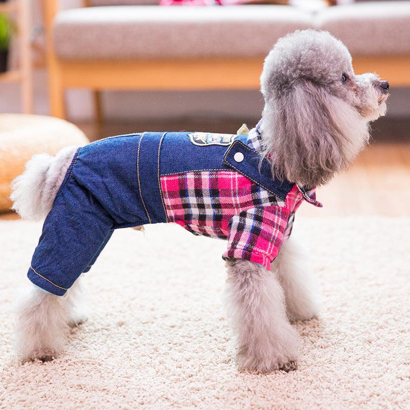 Paw Print Bear Cozy Cotton Padded Pet Clothes-2