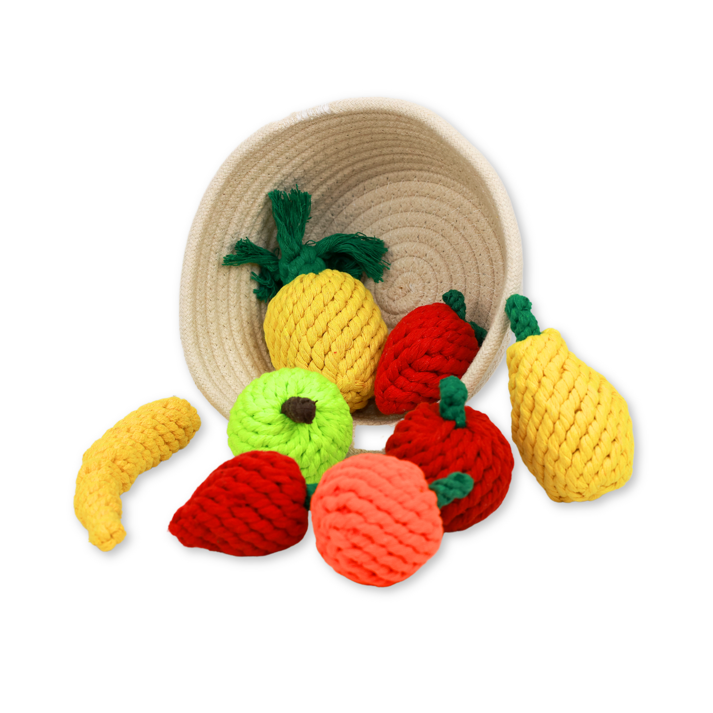 Fruity Delights handcrafted artisan rope dog toys - The Crazy Dog Shop 