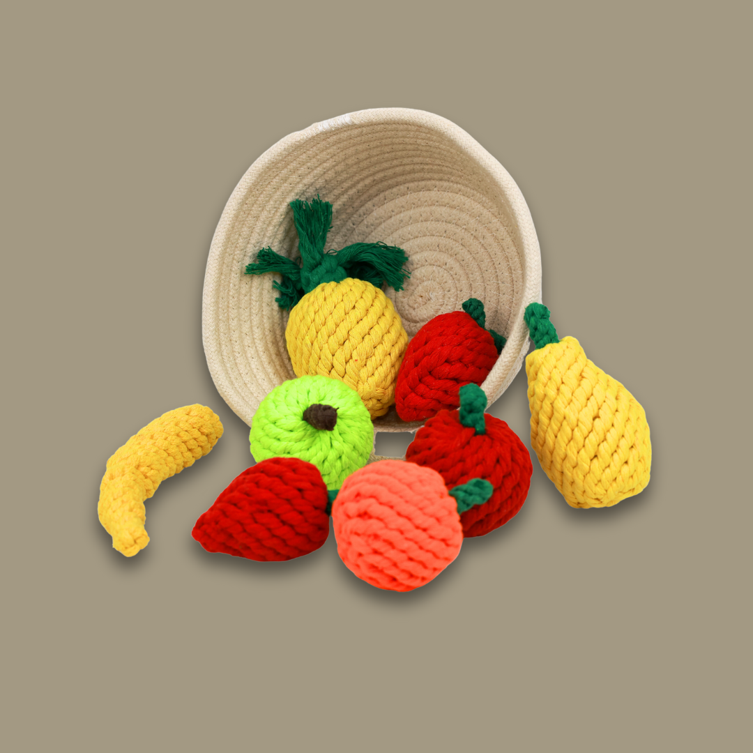 Fruity Delights handcrafted artisan rope dog toys - The Crazy Dog Shop 