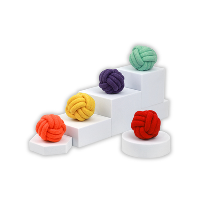 Petite Pup rainbow rope ball set for small dogs - The Crazy Dog Shop