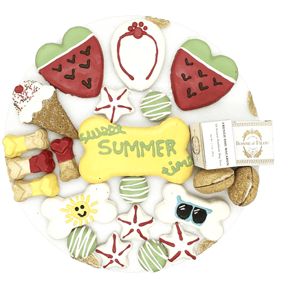 Summer themed dog treats gift box - 18 handmade treats - The Crazy Dog Shop