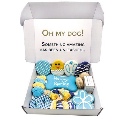 Easter spring dog treats gift box - 18 handmade treats - The Crazy Dog Shop