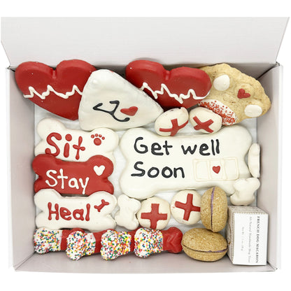 Get well soon dog treats gift box - 18 handmade treats - The Crazy Dog Shop