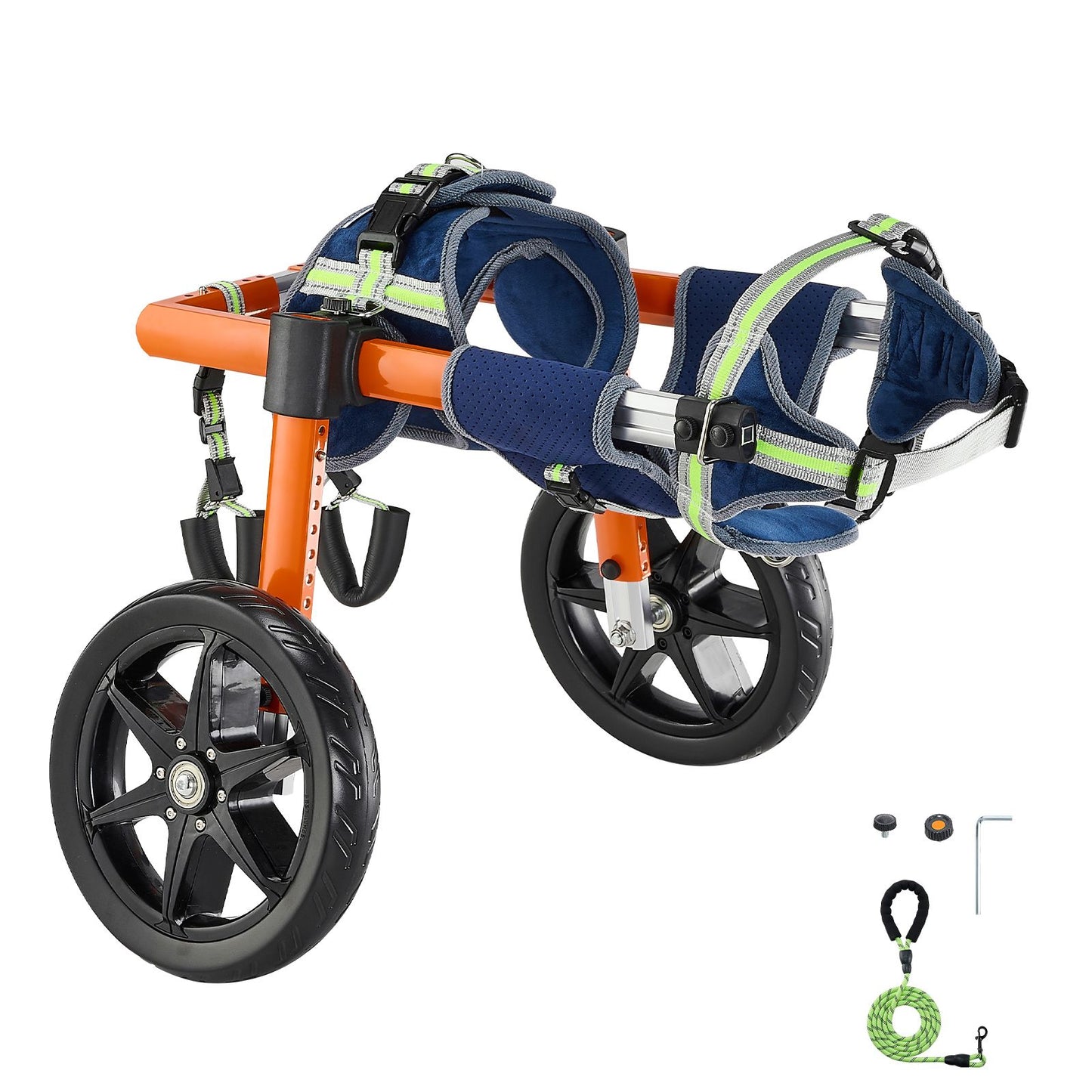 Lightweight adjustable dog wheelchair for back legs - disabled dogs 35-48 lbs - The Crazy Dog Shop