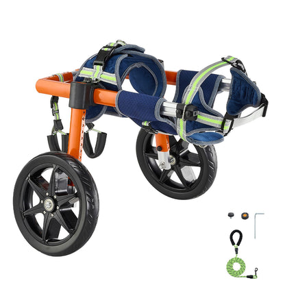 Lightweight adjustable dog wheelchair for back legs - disabled dogs 35-48 lbs - The Crazy Dog Shop