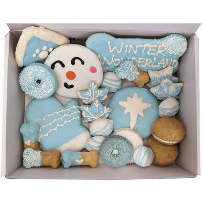 Handmade winter dog treats gift box - 18 treats - The Crazy Dog Shop