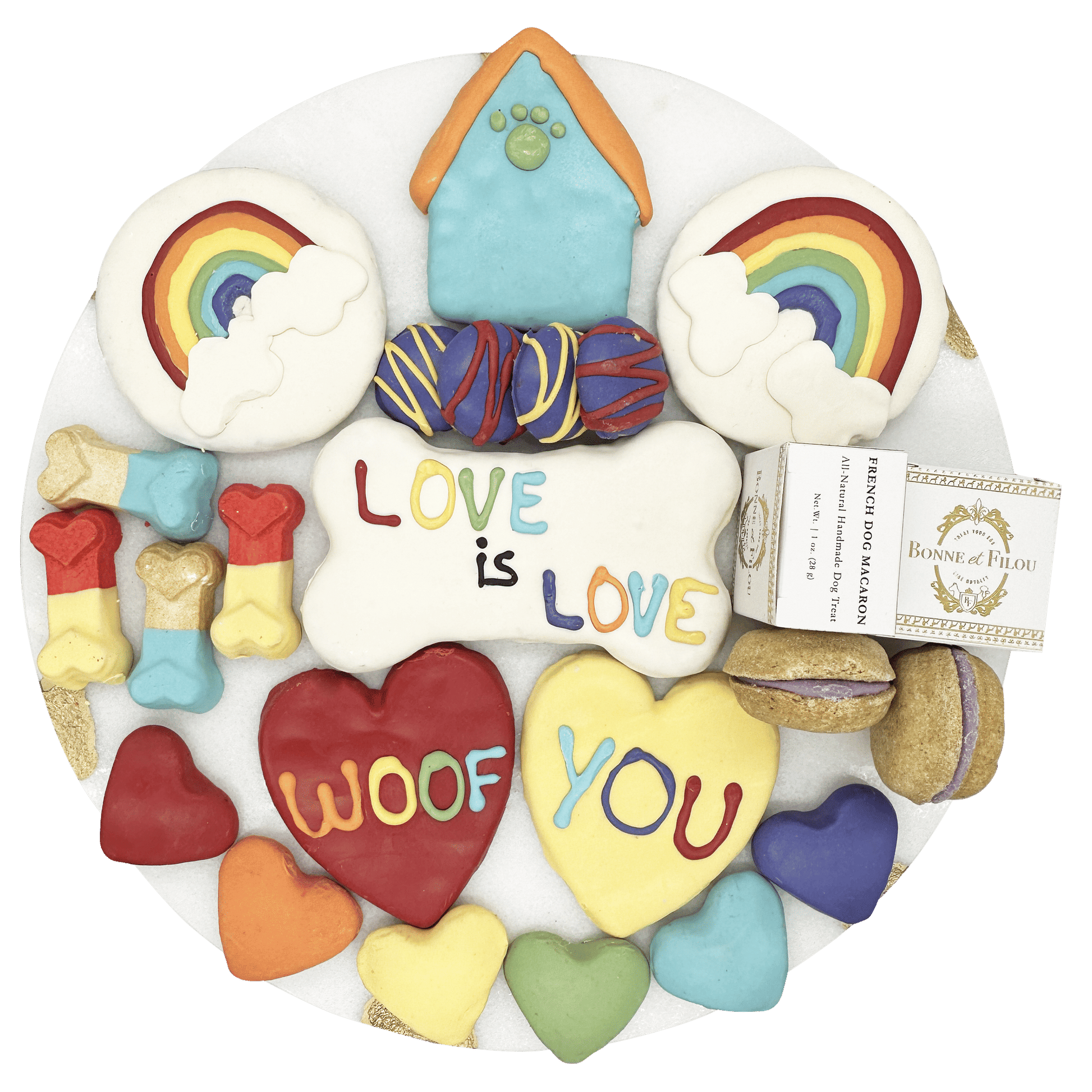 Pride celebration dog treats gift box - 18 handmade treats - The Crazy Dog Shop
