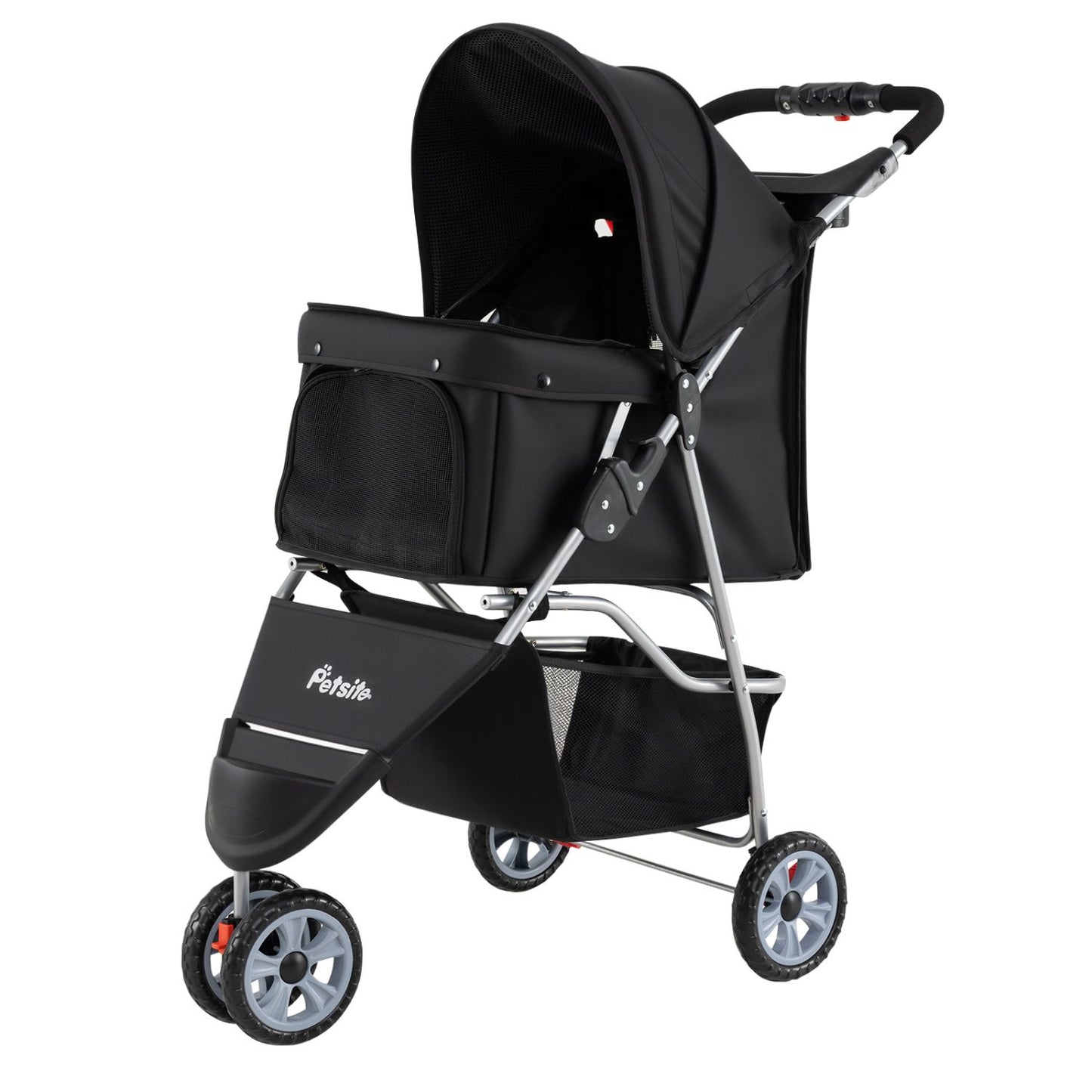 3-wheel pet stroller for small dogs and cats up to 33 lbs - The Crazy Dog Shop"