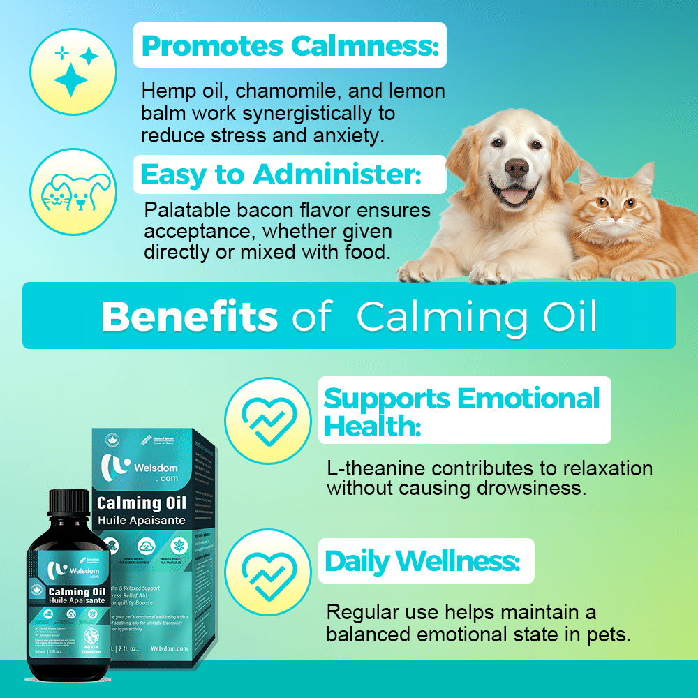 Pet relaxation aid - calming oil ingredients