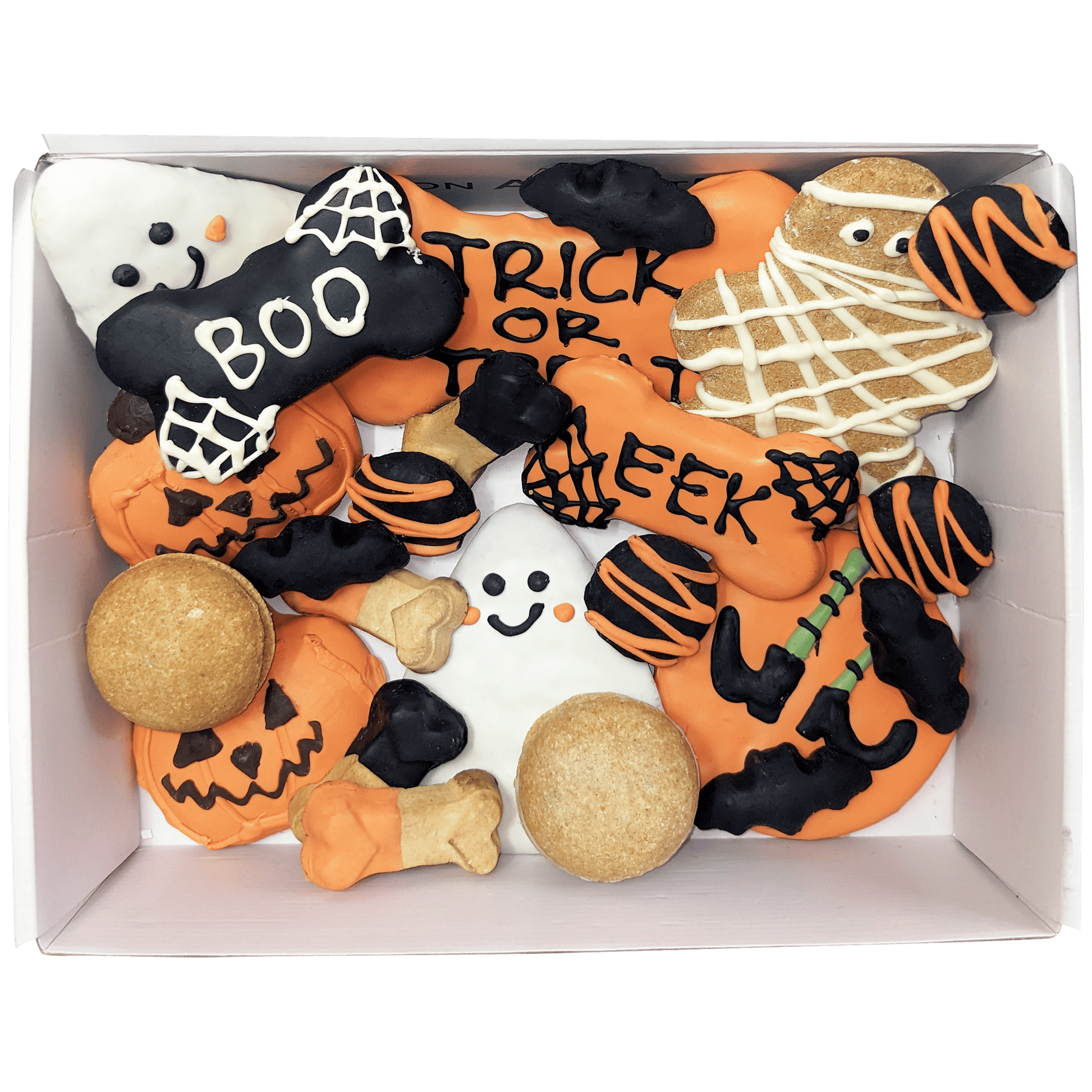 Spooky Halloween dog treats gift box - 18 handmade treats - The Crazy Dog Shop