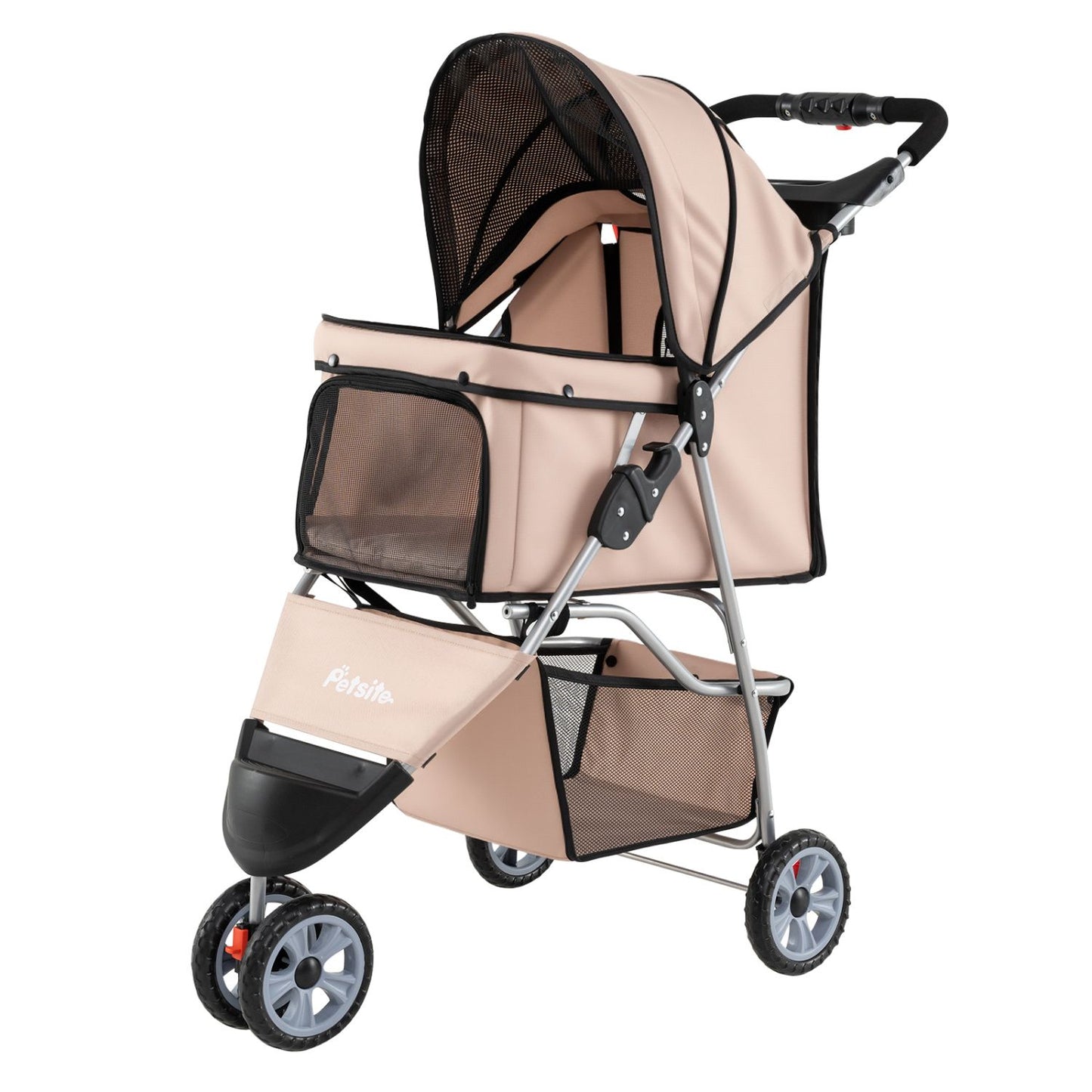 3-wheel pet stroller for small dogs and cats up to 33 lbs - The Crazy Dog Shop"