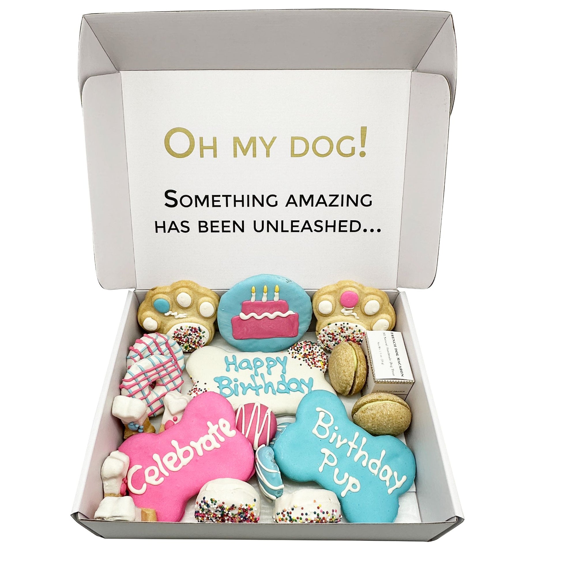 Birthday dog treats gift box - 18 handmade treats - The Crazy Dog Shop

