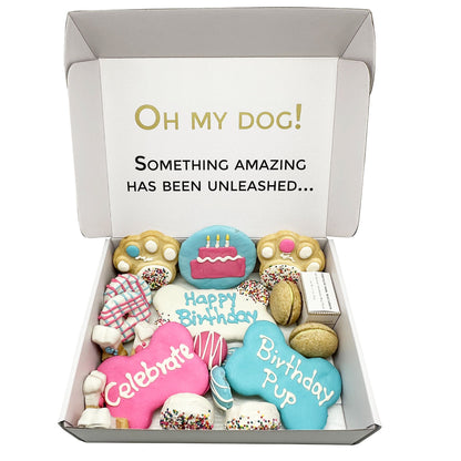 Birthday dog treats gift box - 18 handmade treats - The Crazy Dog Shop

