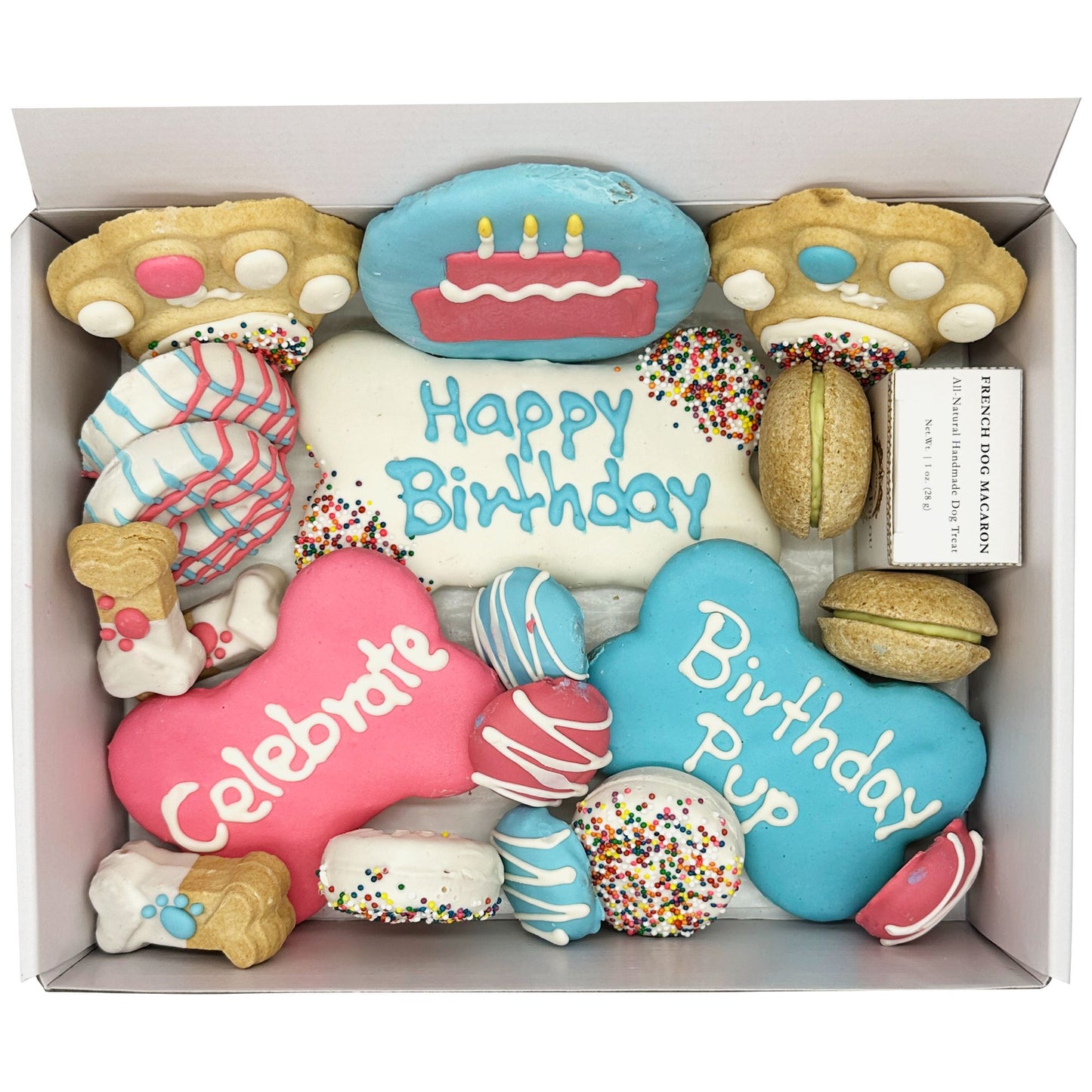 Birthday dog treats gift box - 18 handmade treats - The Crazy Dog Shop

