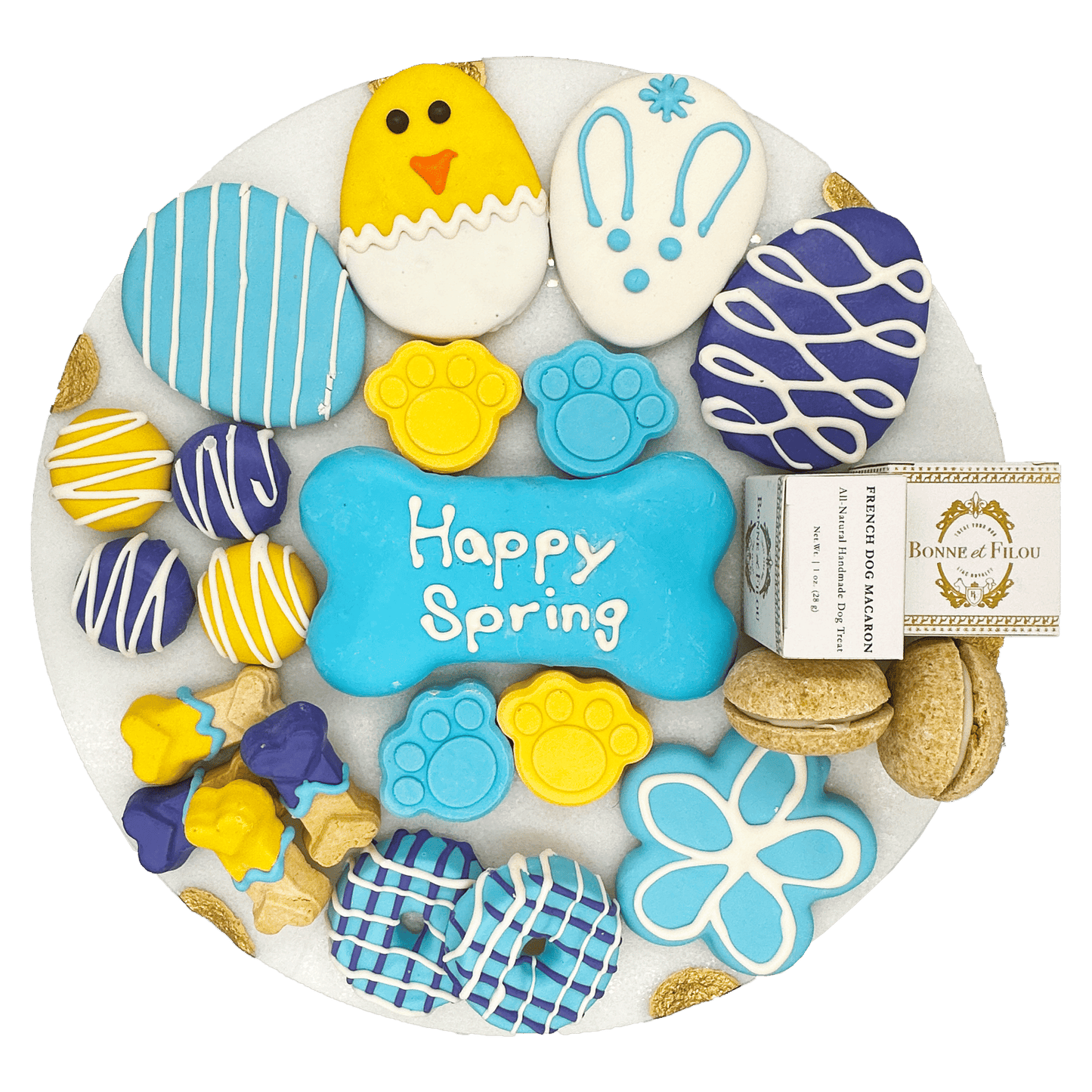 Easter spring dog treats gift box - 18 handmade treats - The Crazy Dog Shop