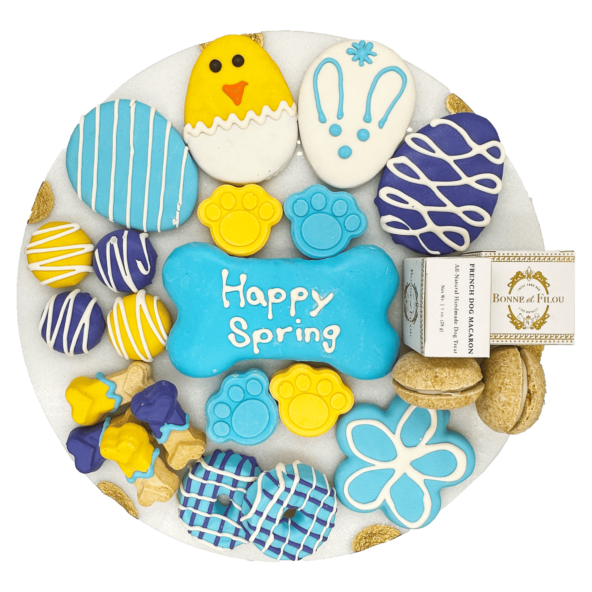 Easter spring dog treats gift box - 18 handmade treats - The Crazy Dog Shop