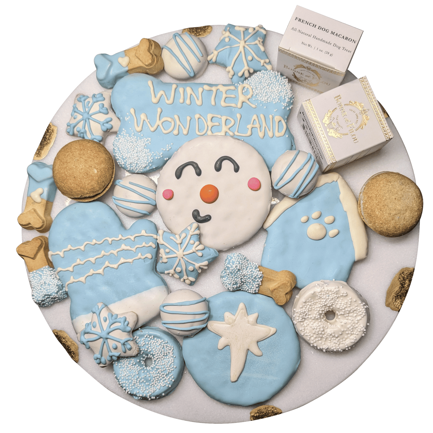 Handmade winter dog treats gift box - 18 treats - The Crazy Dog Shop