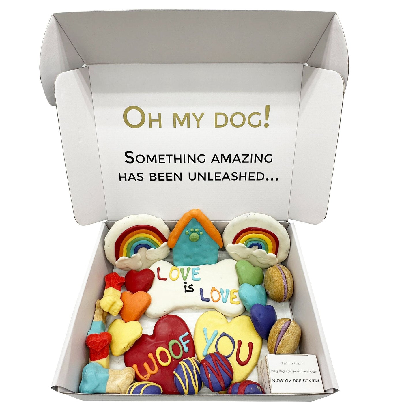 Pride celebration dog treats gift box - 18 handmade treats - The Crazy Dog Shop