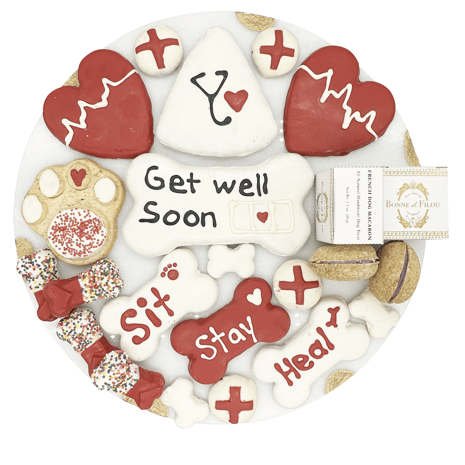 Get well soon dog treats gift box - 18 handmade treats - The Crazy Dog Shop