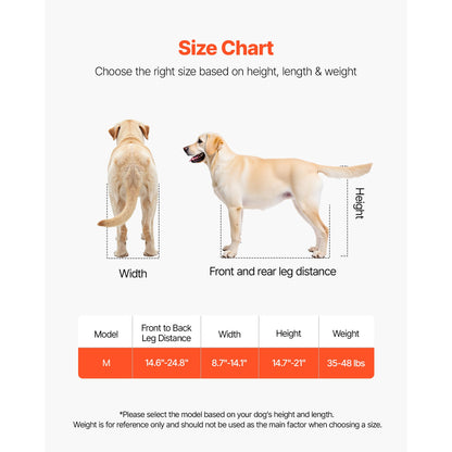 Lightweight adjustable dog wheelchair for back legs - disabled dogs 35-48 lbs - The Crazy Dog Shop