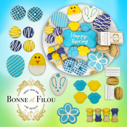 Easter spring dog treats gift box - 18 handmade treats - The Crazy Dog Shop