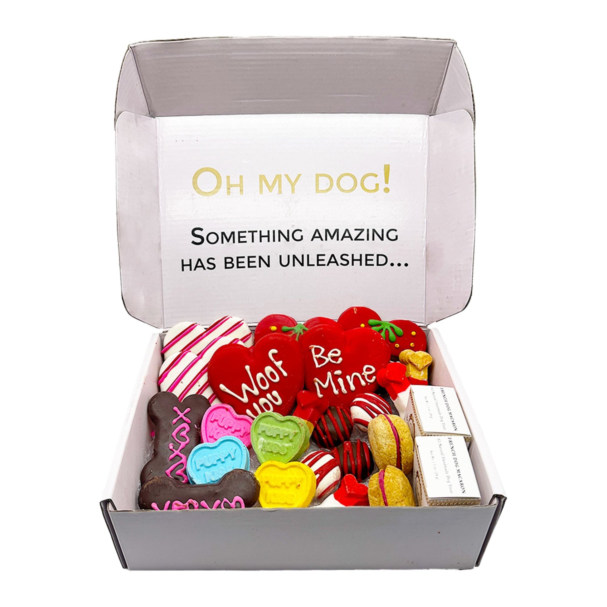 Valentines day dog treats gift box - 18 handmade treats - The Crazy Dog Shop